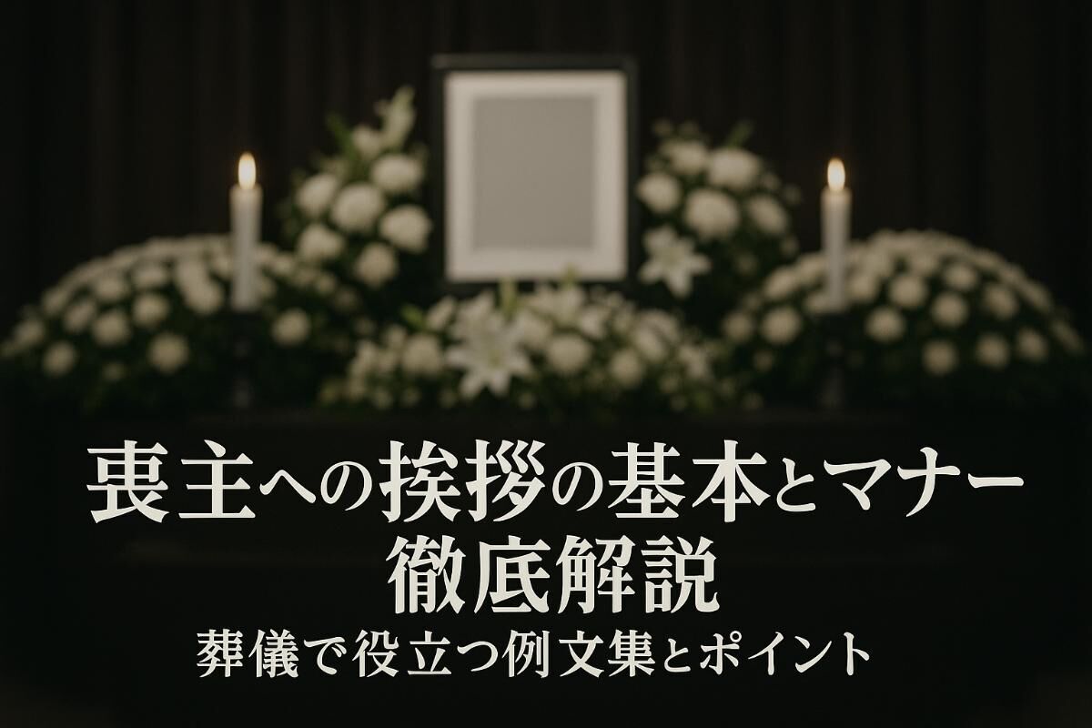 喪主への挨拶の基本とマナー徹底解説｜葬儀で役立つ例文集と失敗しないポイント